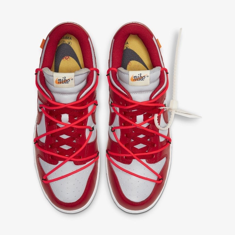 Off-White x Nike Dunk Low University Red | CT0856-600 | Grailify